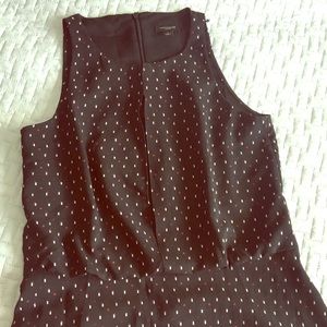 Ann Taylor tank blouse black print size 0